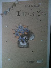 Thank you card received from a happy client.