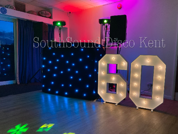 60th Birthday Party with our marquee number hire