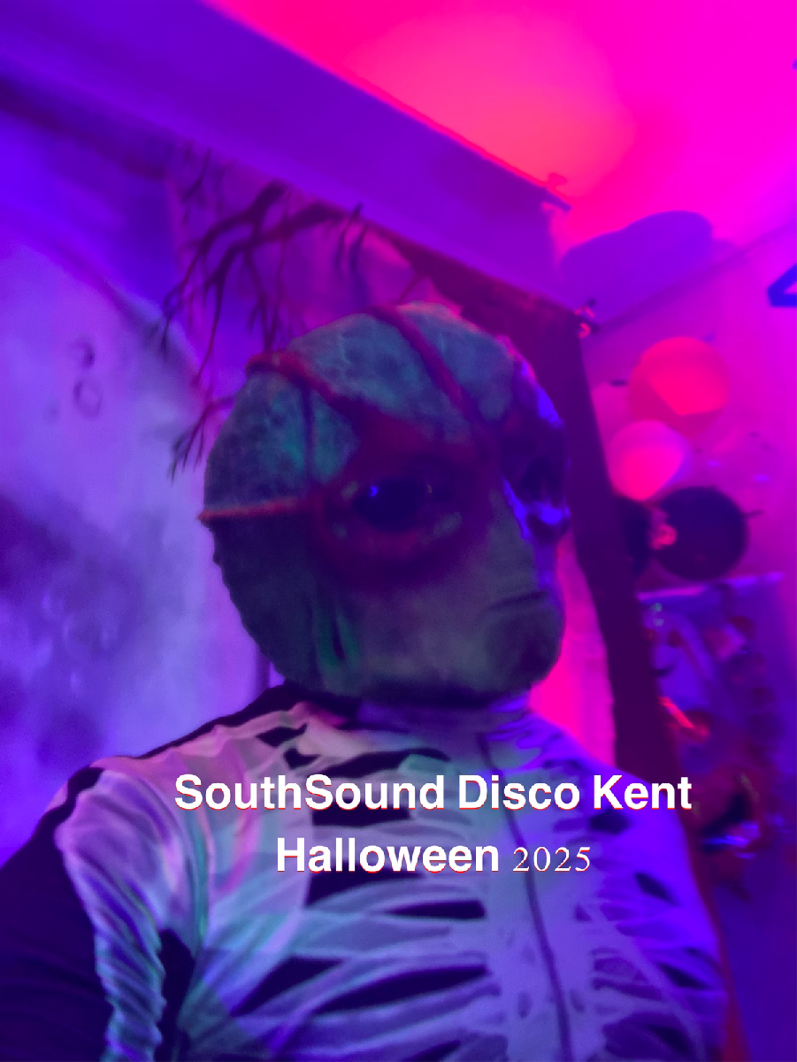 Jas in Alien Fancy dress for Halloween 2025