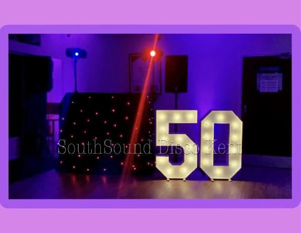 50th Birthday Party Disco & LED Birthday Numbers