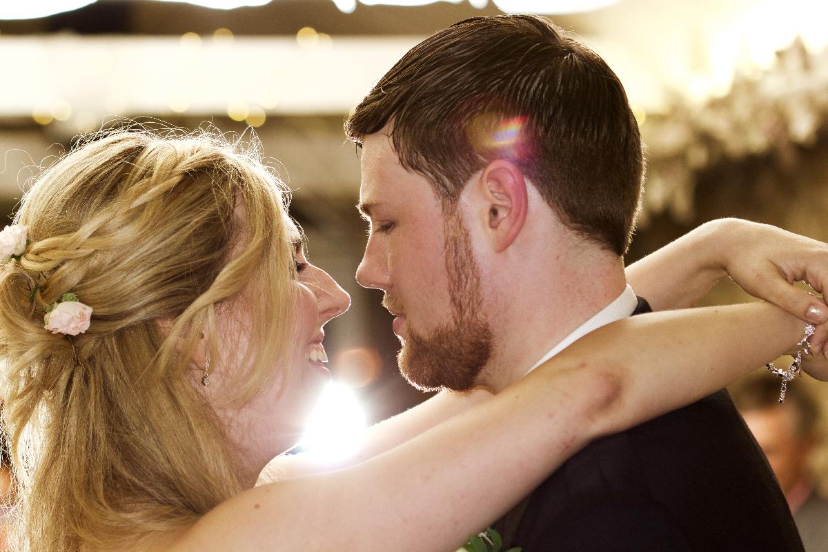 Wedding DJ first dance couple at a party in Kent