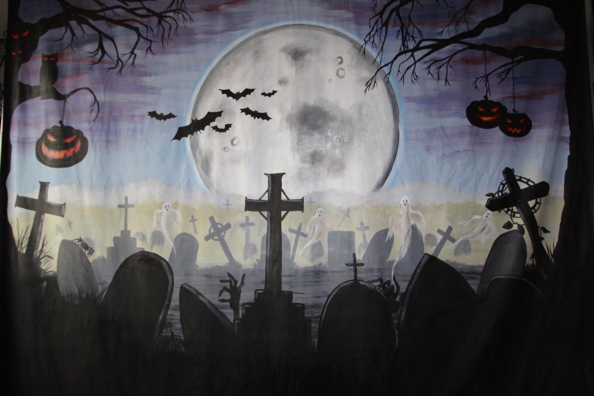 Halloween themed photo backdrop for hire