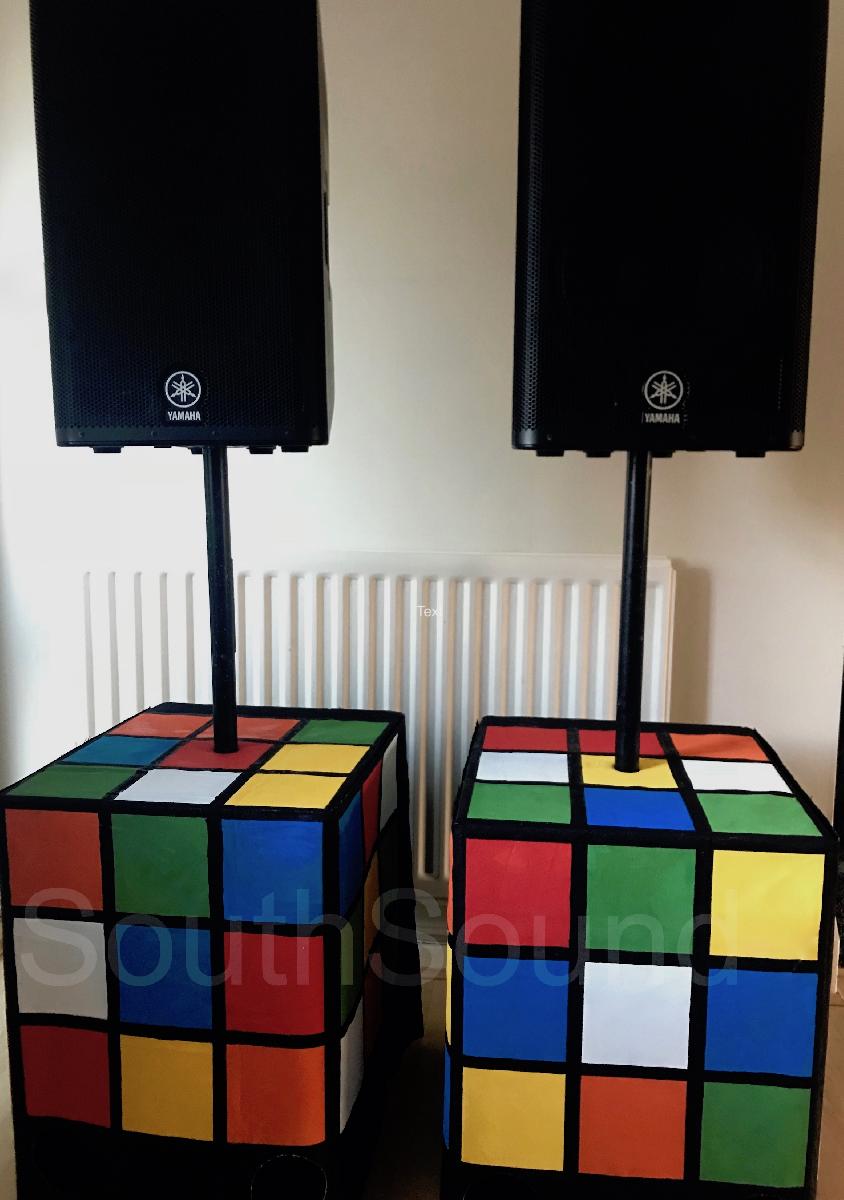 Rubiks Cube Speaker Covers for 70's / 80s parties